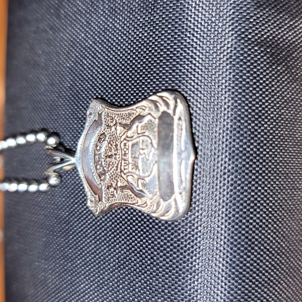 Sterling silver police badge pendant